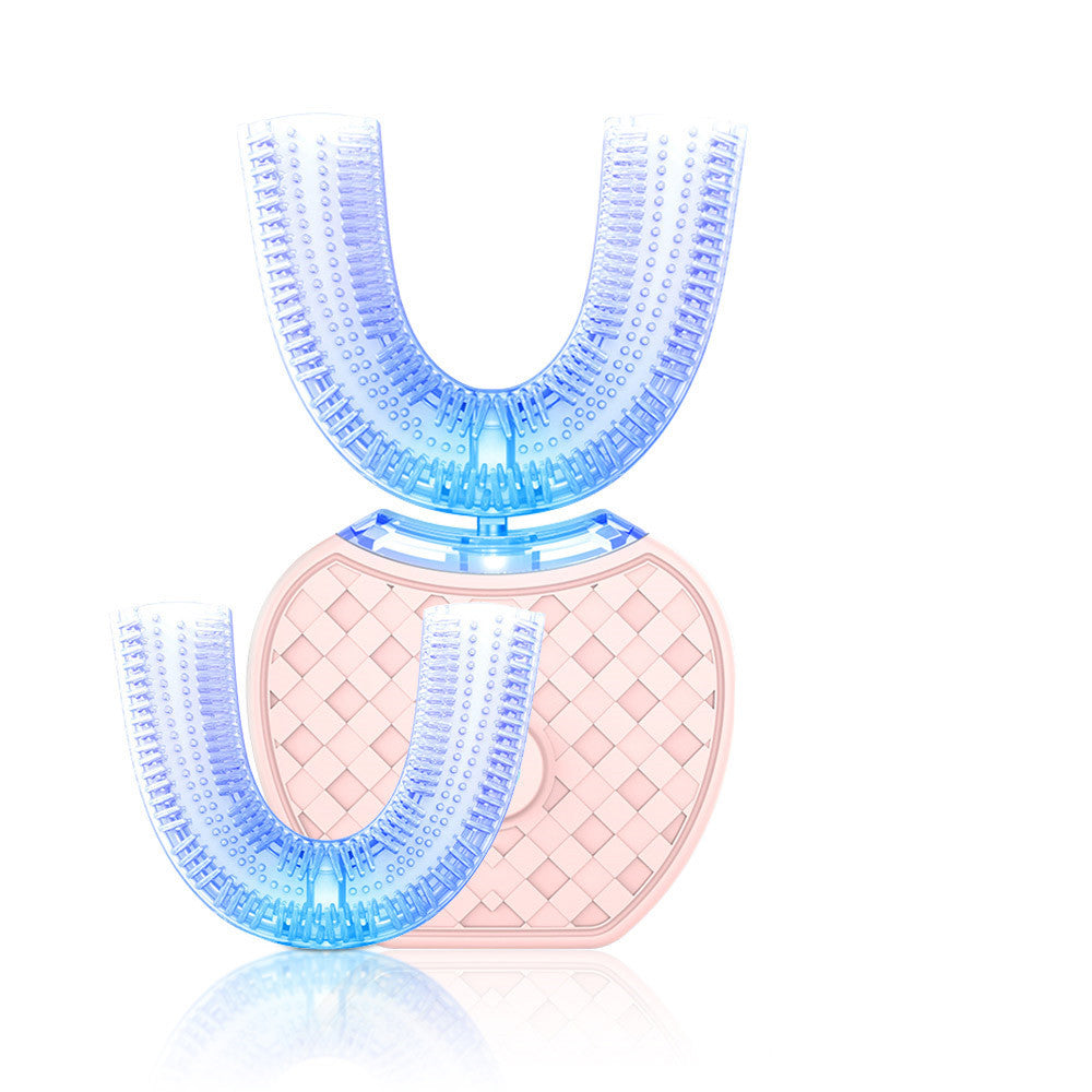 Electric Waterproof U Type Tooth Brush Whitening Blue Light USB Charging