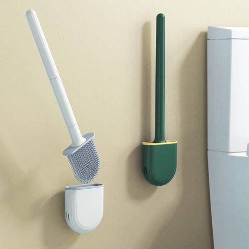 Silicone Toilet Brush Wall-mounted Home Wall Mount Toilet Brush Cleaning Brush Toilet