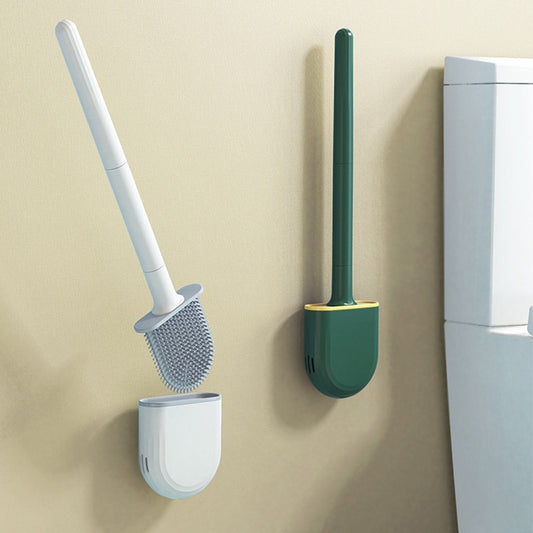 Silicone Toilet Brush Wall-mounted Home Wall Mount Toilet Brush Cleaning Brush Toilet