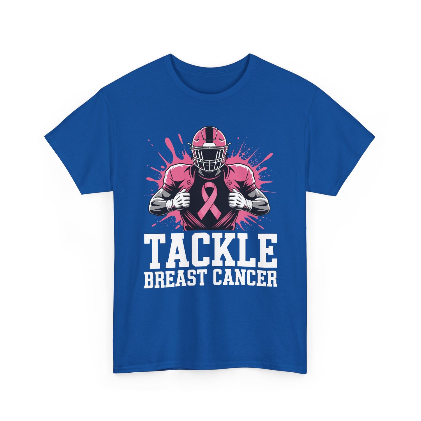 Tackle Football Breast Cancer Awareness Pink Ribbon Boys Kid T-Shirt