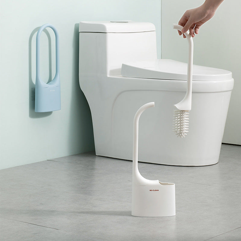 Wall-mounted Mirrored Toilet Brush Set