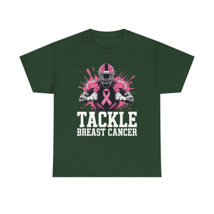 Tackle Football Breast Cancer Awareness Pink Ribbon Boys Kid T-Shirt
