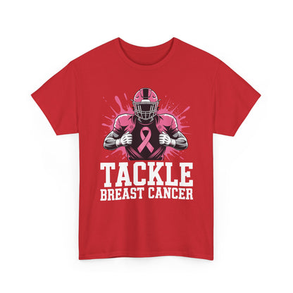 Tackle Football Breast Cancer Awareness Pink Ribbon Boys Kid T-Shirt