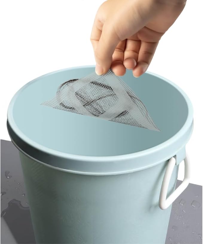 50‑Pack Disposable Shower Drain Hair Catcher – Mesh Stickers for Bath, Tub, Kitchen & Laundry