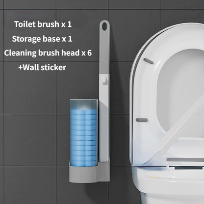 🚽 Wall-Mounted Disposable Toilet Brush Set – Clean Smarter, Not Harder