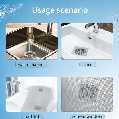 50‑Pack Disposable Shower Drain Hair Catcher – Mesh Stickers for Bath, Tub, Kitchen & Laundry