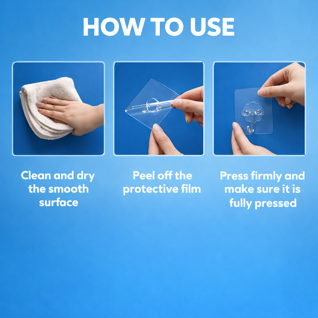 HSV™ Adhesive Wall Hooks