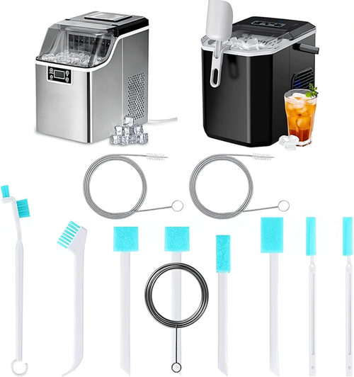 Ice Maker Cleaning Brush Set – 2pc Straw & Machine Cleaner + 8pc Crevice Tools Kit