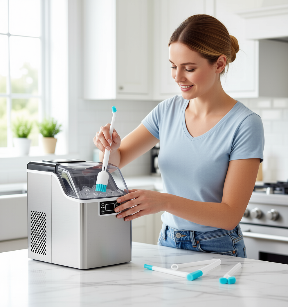 Ice Maker Cleaning Brush Set – 2pc Straw & Machine Cleaner + 8pc Crevice Tools Kit