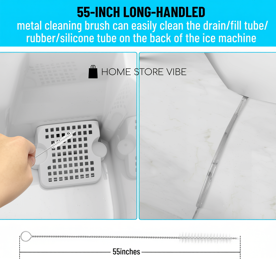 Ice Maker Cleaning Brush Set – 2pc Straw & Machine Cleaner + 8pc Crevice Tools Kit
