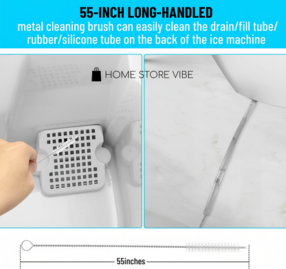Ice Maker Cleaning Brush Set – 2pc Straw & Machine Cleaner + 8pc Crevice Tools Kit