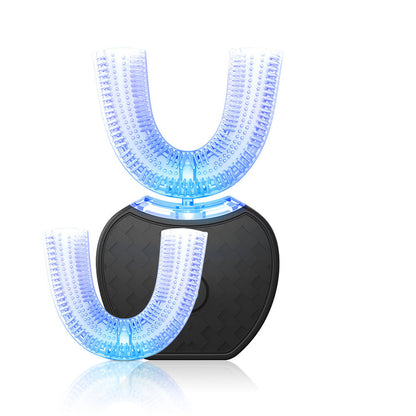 Electric Waterproof U Type Tooth Brush Whitening Blue Light USB Charging